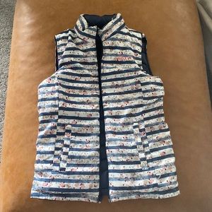 Roxy reversible puffer jacket, floral and navy blue small